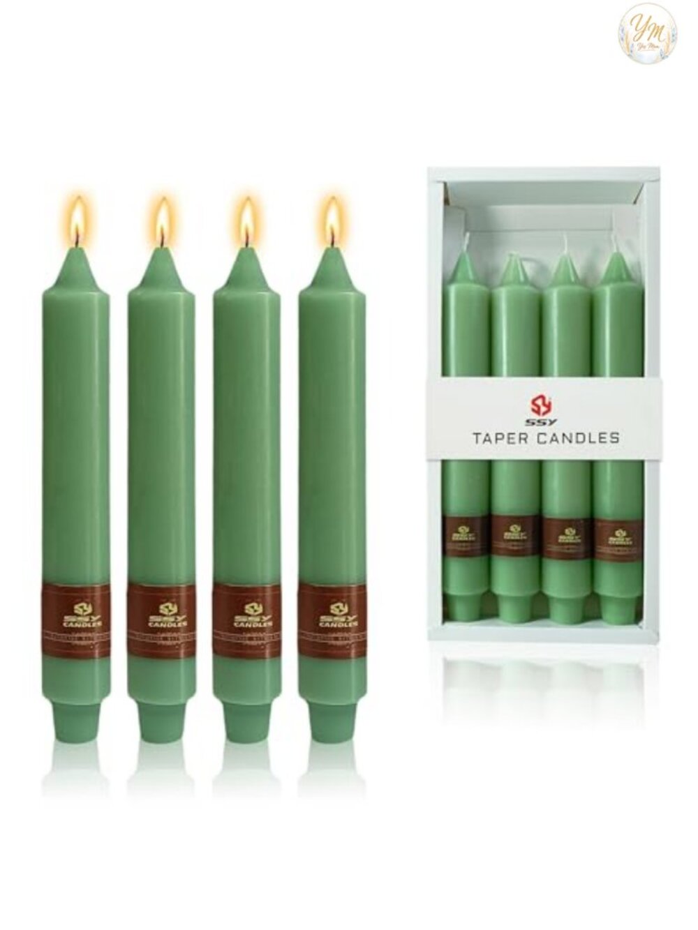 Taper Candles 9 Inch Unscented Dripless Tapered Candle Set Home Decor